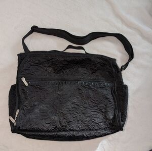 Lesportsac Textured Black Convertible Laptop Backpack Bag